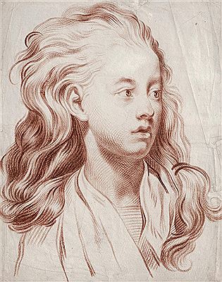 Jakob Matthias Schmutzer : Portrait of a girl with her hair loose