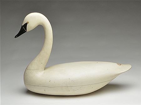 Charles Birch : Important hollow carved swan