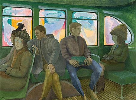 Philip Henry Howard Surrey : Interior of Bus with Figures