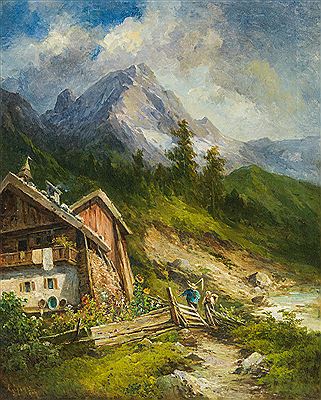 Georg Geyer : Farmstead near Saalfelden, Pinzgau