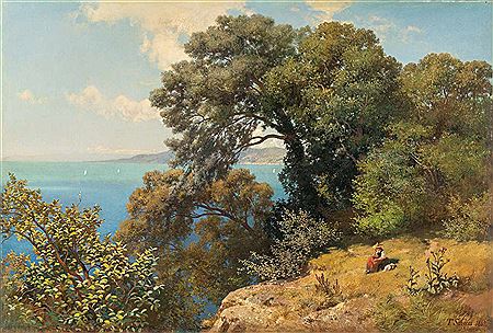 Traugott Schiess : View of Lake Constance