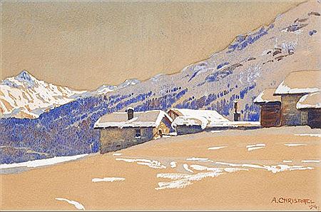 Anton Christoffel : Winter landscape. 1914.