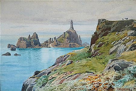 Charles F Robinson : La Corbiere Lighthouse, Jersey