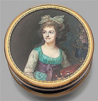 Francois Dumont : Alleged portrait of Anne Vallayer-Coster (1744-1818)