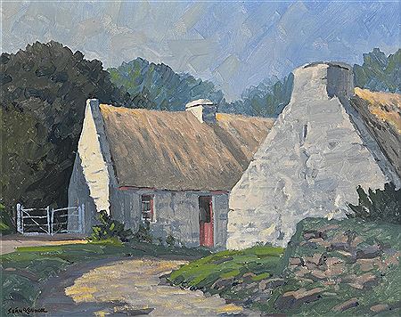 Sean O'Connor : Thatched Cottages, Caragh, Co. Kerry