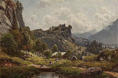 Josef Schoyerer : Near Oberaudorf in the Oberinnthal