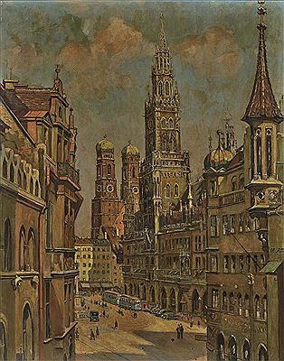 Edmund Korner : Marienplatz in Munich