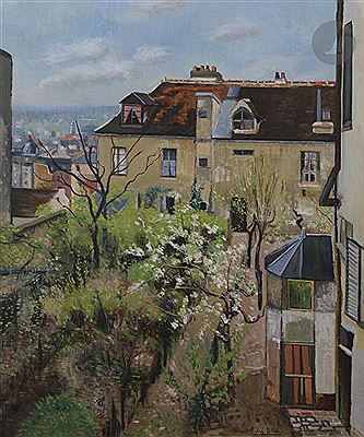 Andre Utter : Jardin du 12 de la rue Cortot, Paris, vers 1913