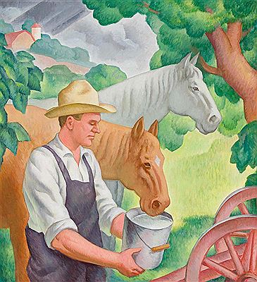 Gregory Orloff : Watering the Horses