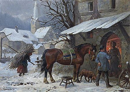 Reinhold Braun : At the blacksmith's shop