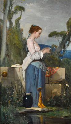 Henri Taurel : A YOUNG WOMAN AT A WELL