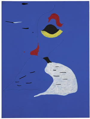 Joan Miro : PEINTURE (FEMME AU CHAPEAU ROUGE)