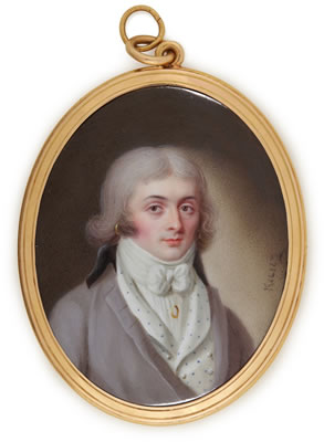 Carl Christian Kanz : Portrait of a gentleman, circa 1800