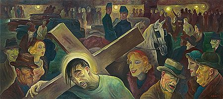 Albert Birkle : Bearing of the cross (Friedrichstrasse)