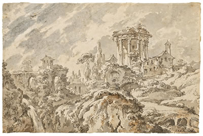 Jean Erik Rehn : The Temple of Vesta in Tivoli