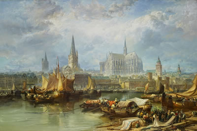 James Webb : View of Cologne with the Unfinished Cathedral