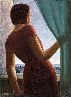 Georg Schrimpf : Mädchen am Fenster.