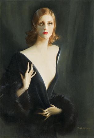 Tade (Thadeus) Styka : JAYNE MANNERS PORTRAIT, 30'S 20TH C.