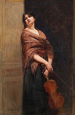 Alphonse Jules Debaene : The violinist