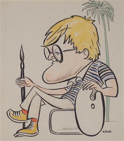 Emilio Coia : PORTRAIT OF DAVID HOCKNEY