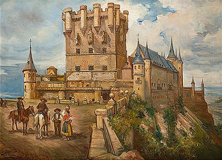 Emilio Dalmau : View of the Alcazar of Segovia