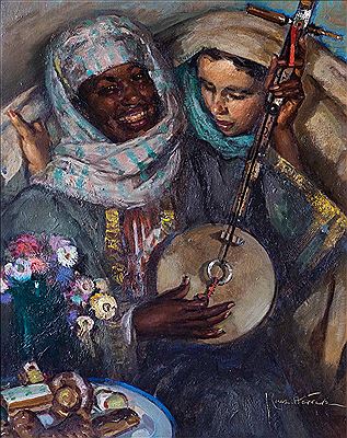 Jose Herrerilla Cruz Herrera : Musiciennes au Guembri, 1966