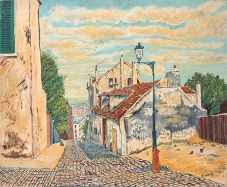 Andre Fontenay : Paysage de Montmartre