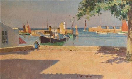 Eugène Corneau : The port