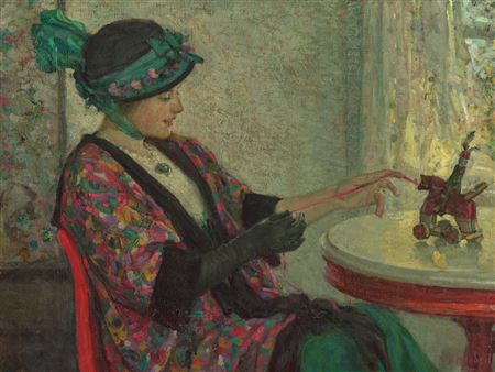 Henry Hubbell : Young Woman with a Toy