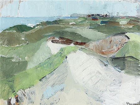 Ane Brugger : Landscape scenery with ocean view