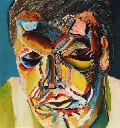 Anders Kirkegaard : “Nattebilled - ømt selvportræt” (Night painting - tender selfportrait), 1968