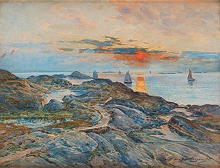 Anna Gardell-Ericson : Sunset over the coast