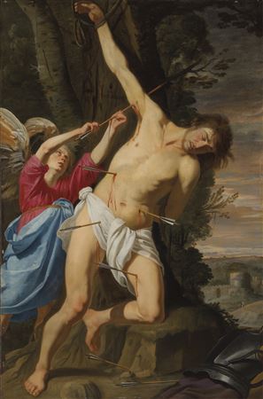 Theodor Rombouts : Saint Sebastian healed by an angel