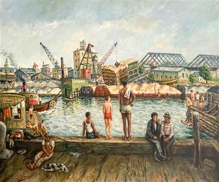 Saul Kovner : Harlem River Front