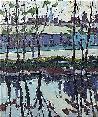 Henry Healy : Trees along the riverbank