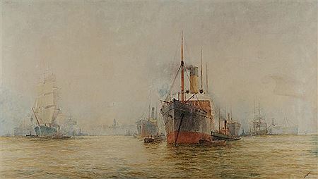 Frederick James Elliott : Sails & Steam, Sydney Harbour.