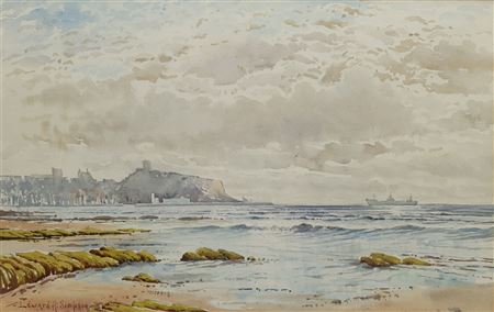 Edward H Simpson : 'Breakers in the South Bay' Scarborough