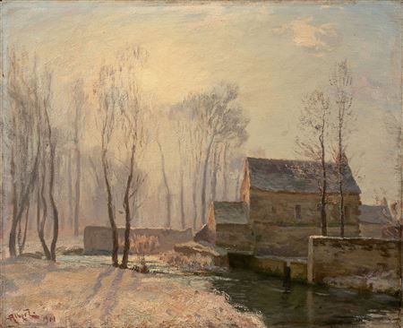 Gustaf Albert : Winter morning in Gouvieux