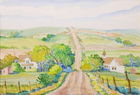 Margaret Sandzen : Road to Roxbury