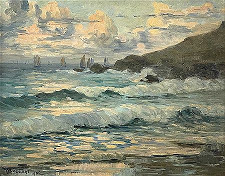 Herbert Ivan Babbage : Fishing Fleet Rounding the Head