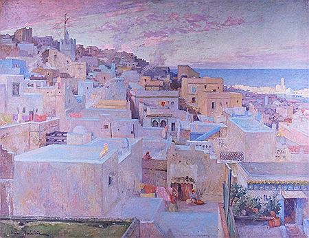 Henri Dabadie : 'Vue des hauteurs d'Alger'