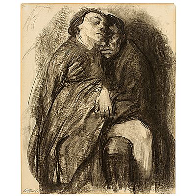 Käthe Schmidt Kollwitz : Loving couple - entwined couple