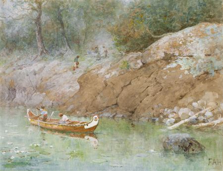 Frances Anne Beechey Hopkins : A Green Pool, French River, Canada