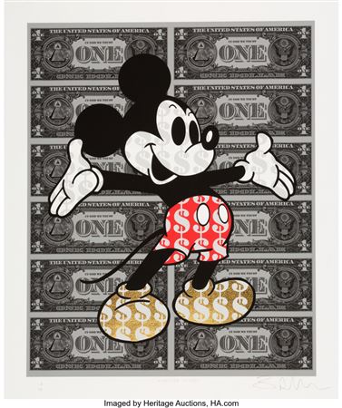 Ben Allen : Monster Mickey (Gold Leaf Shoes), 2020