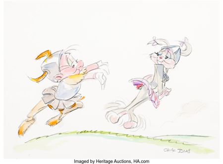 Chuck Jones : What's Opera, Doc? Elmer Fudd and Bugs Bunny Illustration by Chuck Jones Original Art