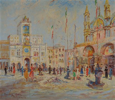 Randolf Wehn : Der Markusplatz in Venedig