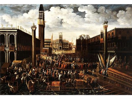 Joseph Heintz the Younger : VENEDIG AN CHRISTI HIMMELFAHRT MIT DEM BUCINTORO