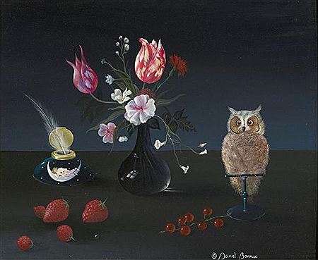 Daniel Bonnec : Still life with owl