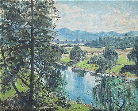 Reginald George Rowe : Along the Bellingen River, North Coast