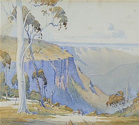 Herbert Walter Cotton : Eagle Hawk Lookout, Blue Mountains